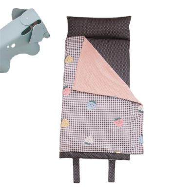 China Anti-Static Removable And Washable All Cotton Cartoon Doudou Portable Sleeping Mat Nap Bag With Pillow for sale