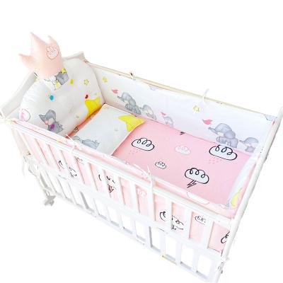 China Crib anti-static bedding for new children four season pure cotton breathable crashproof cotton removable and washable for sale