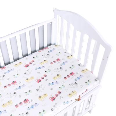 China Anti-static Cotton Newborn Children's Fitted Sheet Babies Baby Covers Mattress Cover Bedding Full-cotton Fitted Sheet Wholesale for sale