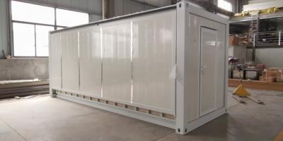 China Vlak 40ft uitbreidbaar container huis, 2 slaapkamers prefab vouwcontainer huis Te koop