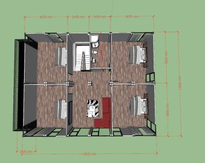 China 30ft x 20ft Container House Apartment for sale