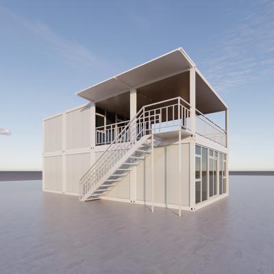 China BOX SPACE Shipping Container Homes 40 Ft Luxury 2 Floor Container House Prefab Houses In Puerto Rico For Sale for sale