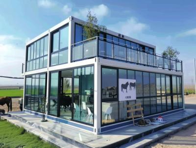 China Boxspace 20Ft modern customized Detachable Container Home 40ft portable home with big glass wall for sale