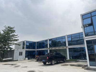 China Light Steel Prefabricated 40ft Container Office Modular Design Two Story Container Office Building With Insulation for sale