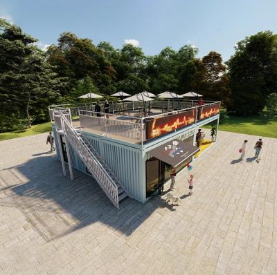 China Custom Modified 20 Feet Portable Container Coffee Shop Luxury Container House For Coffee Shop for sale