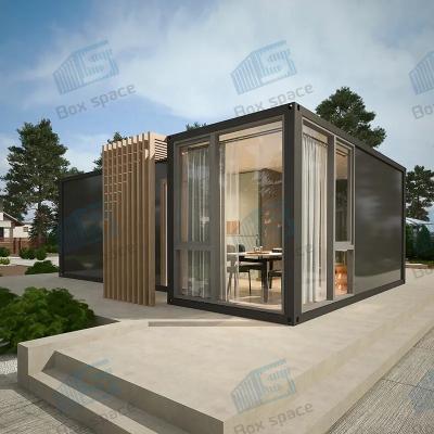 China Boxspace Container Resort Container Hotel Modular Structure Home For One Bedroom Two Bedrooms Prefab Container House for sale