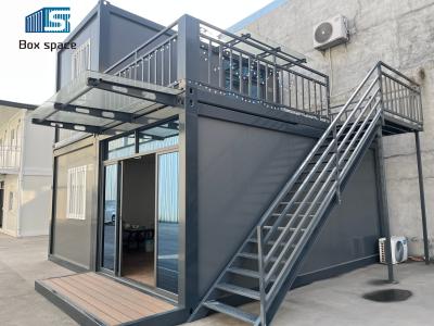 China Boxspace 20ft Off-Grid Container Homes 2 Storey Movable Container Office Tiny Prefab House For Rental Apartment for sale