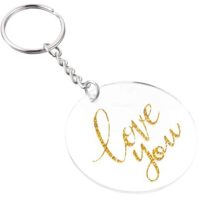 China Clear Circle Strong Acrylic Transparent Discs Around Acrylic Key Chain For DIY for sale