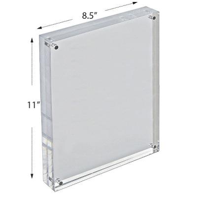 China Any Business Scenarios That Needs Advertising High Quality 8.5x11 Inches Acrylic Glass Mount Sign Holder for sale