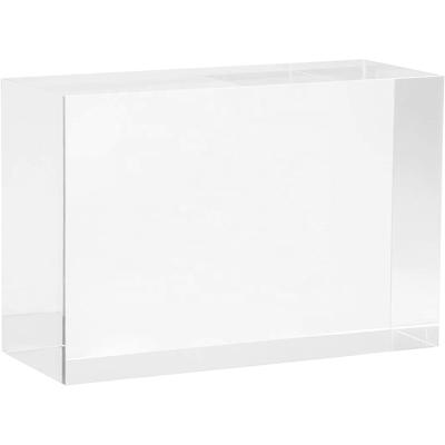 China Strong Logo Clear Solid Acrylic Cube Custom Block For Jewelry Display for sale