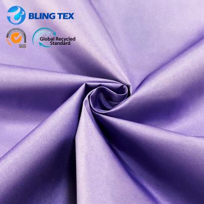 China Shrink-Resistant Recycled Waterproof 100% Polyester Pongee Pocketing Lining Fabric 150cm For Garment for sale