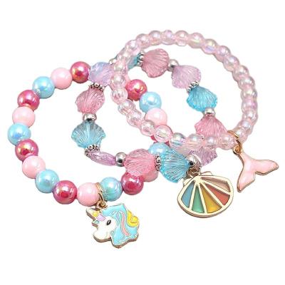 China New Arrival Kind Unicorn Quality Clear Acrylic Bracelet For Kids for sale