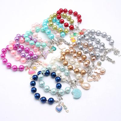 China Amazon Cute hot sale kids beaded charm bracelet beauty gift lucky star bracelet for sale