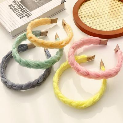 China 2021 Ladies Hair Decoration Lace Headbands Designer Korean Pink Headbands New Charming Girl Hair Accessories for sale