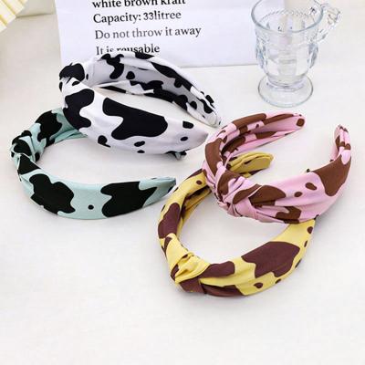 China 2021 new ladies' hair decoration cow headbands designer Korean headbands charming girl's hair accessories hair band for sale