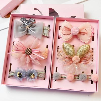 China Popular Low MOQ Cheapest Flower And Elastic Bow Knot Headband Set Baby Newborn Headband for sale