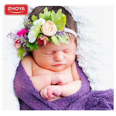 China 2021 Floral Sweet Baby Hair Accessories Crowns Newborn Toddler Hair Bands Wholesale Kids Flower Baby Elastic Headband for sale