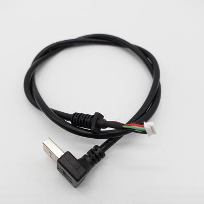 China Professional Molex Jst 5-pin To USB2.0 Cable with Strain Relief Right-angle USB Cable for sale