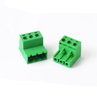 China 2-24 Pin Screw Connector for Green PCB Terminal Block Aerospace Electrical Wiring for sale