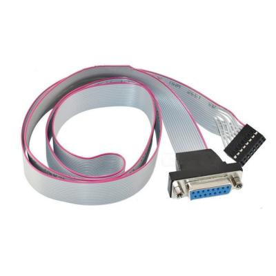 China Fast Delivery Manufacture IDC to HDB 15 Pin Flat Cable Assemblies with Black Connector for sale