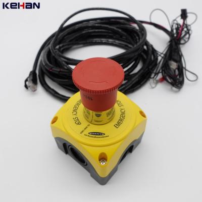 China UL Wire Custom Electronic Emergency Stop Push Button Switch With RJ45 Wiring Harness for sale