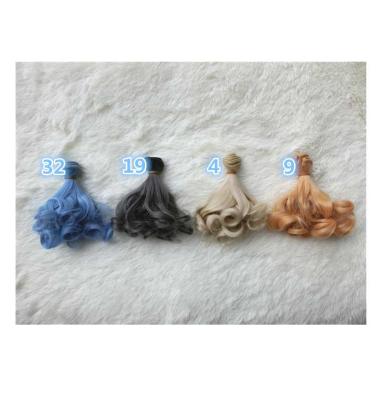 China Doll Curly Wigs Various Colors Synthetic Fiber Wigs Hair Weft For Doll Hair for sale