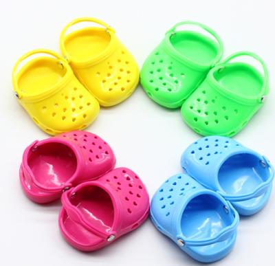 China DIY TOY Fashion Cute Mini Plastic Garden Clogs Doll Shoes For 18 Inch Doll for sale