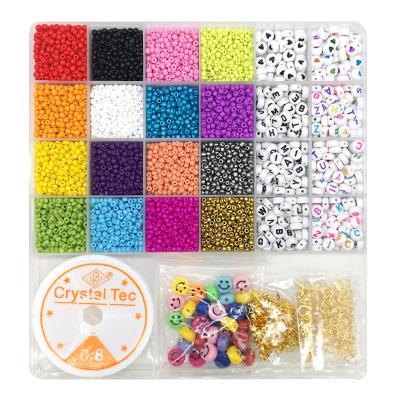 China Jewelry Accessories 2/3/4mm Millet Beads 24 Color Boxed Loose Beads Jewelry Apparel Cross Stitch DIY Beaded Handmade Accessories for sale