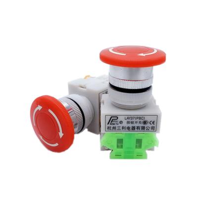 China LAY37 Y-090 22mm Mushroom Locking Emergency Stop Push Button Switch LAY37-090 for sale