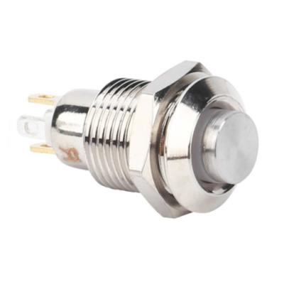 China Self Locking Momentary Light 3V Ring Lock 10mm Metal Waterproof Push Button Switch Self Momentary Switch for sale