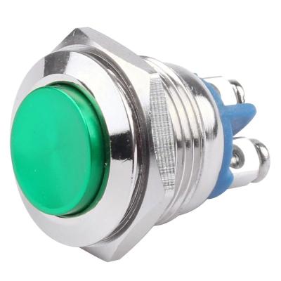 China )-) 16mm Semi-oxidated Momentary Metal Push Button Switch Gold Green Black Red Blue Screw/Pin Car/Computer/Welding Doorbell DIY for sale