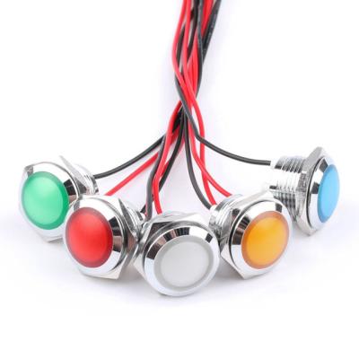 China Dustproof Metal LED Indicator Signal Light With Indicator Two Color Line Light 12v24v220v Dia.12mm/16mm/19mm/22mm for sale