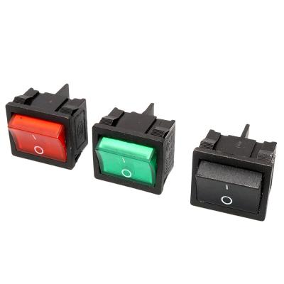 China KCD2rocker Switch Illuminated 4 Copper Pins KCD2 KCD7 BK KCD2 Power Switch Red Green Rocker Switch for sale