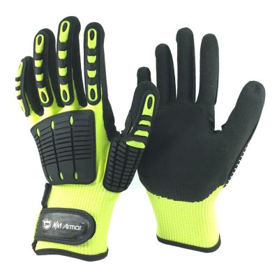 China High Quality Anti Vibration 100% Anti Vibration Safety Work Glove Anti Impact Oil Proof Protective Cut for sale