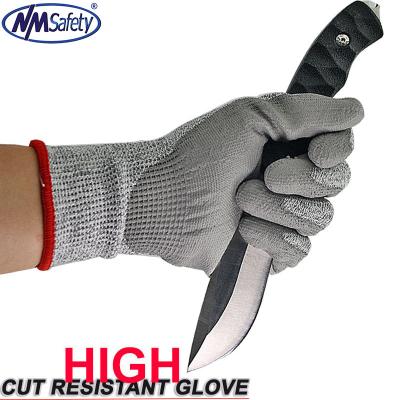 China NMSafety Anti-knife Security Protection Glove Anti-Slip Nylon and HPPE Coating Cut Resistant Safety Working Gloves for sale