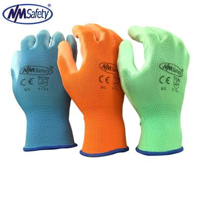 China PU Gloves NMSafety 13 Gauge Knitted PU Dipped Nylon Or Polyester Working Glove for sale