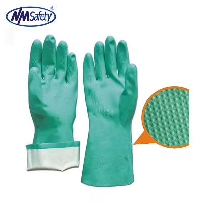 China NMSAFETY Anti-Slip Industrial Nitrile Chemical Gloves for sale