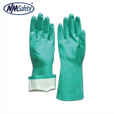 China NMSAFETY Anti Oil Anti Slip Industrial Nitrile Chemical Gloves for sale