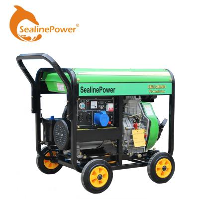 China Portable Open Frame 6KW Diesel Engine Generator Plant For Sale SED8000(E) for sale