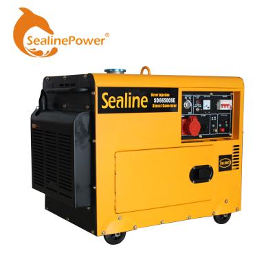 China SDG6500SE-5kw Silent Home Use Portable Air Cooled Diesel Generator SDG6500SE WITH 186FA DEISLE ENGINE for sale