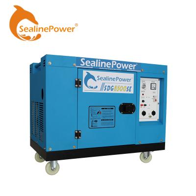 China Silent type low noise single phase 6KW diesel generator for home use SDG8500SE for sale