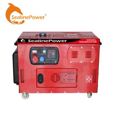 China Air Cooled 220V Single Phase / 380V 10KW Diesel Generator Three Phase Small Silent Diesel Generator For Sale SDG15000SE WITH 2V88 DEISLE ENGINE for sale