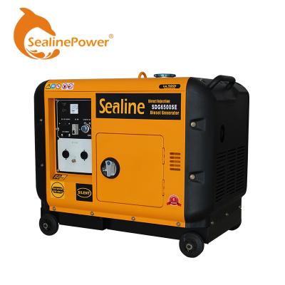 China 5kva Single Phase Silent Diesel Generator Portable Generator SDG6500SE WITH 186FA DEISLE ENGINE for sale