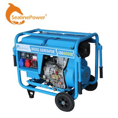 China Diesel Electric Start SDG8500SE Single Cylinder 8kw Inverter Generator WITH 192FB DEISLE ENGINE for sale