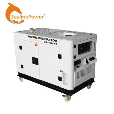 China 10kw water cooled portable silent diesel generator SDG15000SE for sale