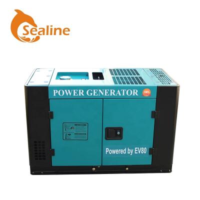 China Water Cooled Silent Type 10kw Two Cylinder Sealine Diesel Generator Powered By SEV80 For Home Backup for sale