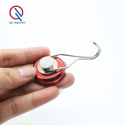 China Industrial Magnetic Swivel Metal Hang Hook Magnet Diameter 25 32 36 42 Millimeter Magnet Hooks Strong Magnetic Heavy Duty Fridge Cabinet Cabinet for sale