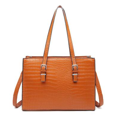 China Fashion Design Women Handbag Crocodile Pattern Tote Bag Waterproof Luxury PU Leather Handbags Shoulder Bags for sale