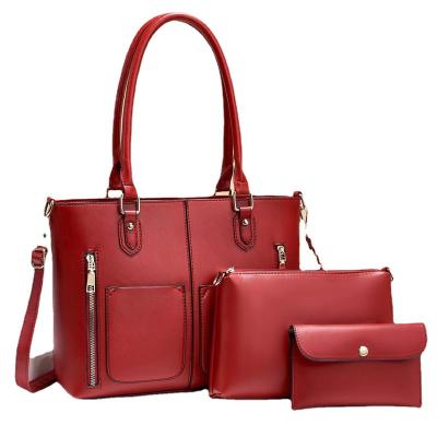 China 3 Piece Set Cross Water Proof Factory - Body Bags Handbags Ladies Shoulder PU Leather Tote Bags For Women for sale