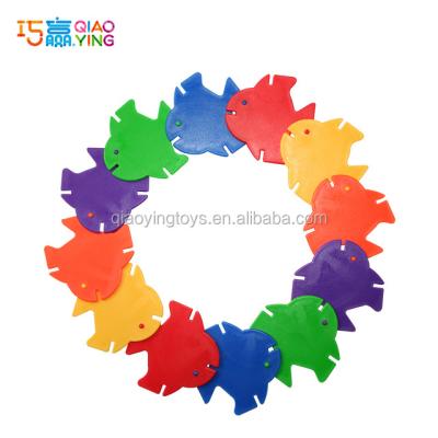 China Construction Toys Linking Fish Interlocking Plastic Disc Set Building Toys For Kids-240 Pieces for sale